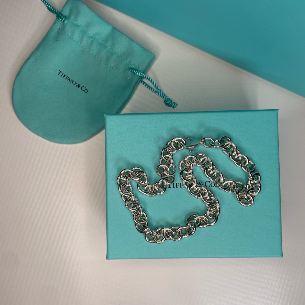 Pre LVMH Tiffany & Co. heavy chain link necklace 16” unworn